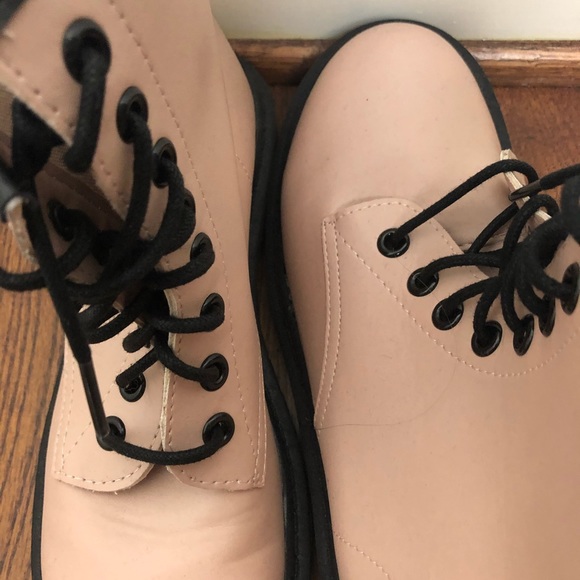 Color Block Combat Boots (Pink) - Picture 6 of 8